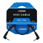 BOSS BCC-1-3535 30 cm – Câble TRS MIDI 3,5 mm compact – procure une connexion premium grâce à des connecteurs coudés TRS MIDI 3,5 mm entre les pédales