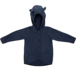 HUTTEliHUT JACKIE baby jacket w/ears cotton fleece – navy - 68/74