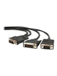 StarTech.com DVI-I hane till DVI-D hane och HD15 VGA hane Video Splitter kabel - DVI-splitter
