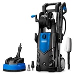 Draper PW2100i Electric Pressure Washer, Very High Power 165Bar with Heavy Duty Patio Cleaner, Blue