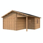 Palmako Garage Roger 21,9 m2 med Slagport 21,9+5,2 with wooden gate 102483