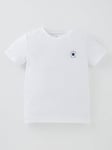 Converse Kids Boys Chuck Patch Smal Logo T-Shirt - White, White, Size 6-7 Years
