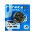 Renata 390 1 pcs. Knapcellebatteri SR1130-SW - Unisex - Silver oxide