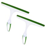 NA Raclette de fenêtre Caoutchouc Lave Vitre avec poignée antidérapante pour Cuisine, Maison, Voiture, Salle de Bain, Miroir, Douche (2 x Vert)
