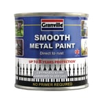 Granville Hammered Silver Grey Metal Paint 750ml Tin Direct To Rust
