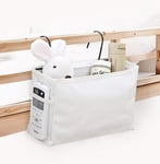 NANAOUS Bed Storage Organizer Hanging Bag, Home Dorm Bed Sofa, Bunk and Hospital Beds for College Dorm Rooms Bed Rails,Camp Storage Bag Pocket (White)