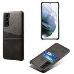 SKALO Samsung S22 PU-Läder Korthållare Skal - Svart Svart