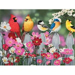 Prosperveil DIY 5D Diamond Painting Birds and Flowers Full Drill Kits Canvas Crystal Rhinestone Diamond Embroidery Cross Stitch Arts Crafts Pictures Wall Home Decoration (Style F)