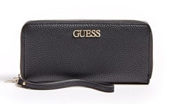 Guess Guess, Alby, Läder, Plånbok, Slg Stor Dragkedja, Svart, Dam Dam