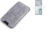 Felt case sleeve for Motorola Moto G62 5G grey protection pouch