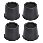 BTSKY Set of 4 Pieces 7.6cm Round Bed Risers Chair Risers Desk Risers Table Risers Sofa Riser Circular Furniture Risers Lifts (Black)