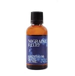 Mystix London | Migraine Relief Pure & Natural Essential Oil Blend 50ml - for Diffusers, Aromatherapy & Massage Blends | Perfect as a Gift | Vegan, GMO Free