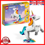 LEGO Creator 3 in 1 Magical Unicorn Toy to Seahorse Peacock, Rainbow Kids Toys