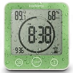 Kadams Horloge Digitale pour Salle de Bain, Douche et Cuisine avec Alarme, résistante à l'eau, Compte à rebours visuel, Outil de Gestion du Temps, température intérieure, humidité, Ventouse