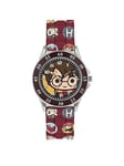 Harry Potter Warner Brothers Harry Potter Brown Printed Time Teacher Strap Watch, Multi