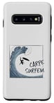 Coque pour Galaxy S10 Carpe Surfem ! Saisis la grosse vague ! Wipeout Surf Irony