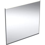 Geberit Option Plus Square spegel med belysning, dimbar, imfri, 75x70 cm, svart