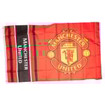 Manchester United Flagga Wordmark - Röd - Taylors Merchandise, storlek One Size