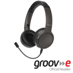 GROOV-E CONNECT WIRLESS HEADPHONES DETACHABLE BOOM MICROPHONE-BLACK-GVBT1500BK