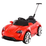 SUN JUNWEI Kids Electric Motorbike,Children's Four-Wheel Electric Car with Push Rod Multi-Function Dual-Drive Remote Control Car Can Sit on The Baby Toy Car