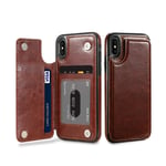 JIAXIA phone case Phone Case For Samsung Galaxy S10 S8 S9 Plus Note 10 9 8 Wallet Leather Flip Case For iPhone X XS 6 7 8 Plus 11 Pro Max,brown,For Samsung S7