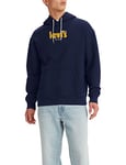 Levi's Men's Relaxed Graphic Sweatshirt Hoodie, Poster Logo Naval Academy, S