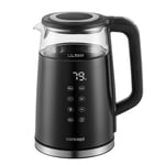 Glass Electric Kettle 1.7L Temperature Control Keep Warm Function LCD Display UK