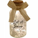 Winter Christmas Gifts Present Lantern Decoration LED Frosted Jar - Let It Snow
