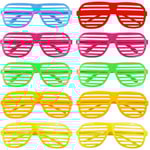 Barn Neon Persienner Visir Glasögon Bal Maskeraddräkt Glasögon 4 Stycken