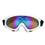 PC Vindtäta Skidglasögon Motorcykel Unisex Utomhus Sport Cykling Skyddsglasögon för Vuxna Barn Vit Ram Färg Linser