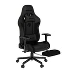 Anda Seat Jungle 2 Pro Gaming Chair with Footrest - Ergonomic Office Chair Heavy Duty Leather Design - Comfortable Back Support Racing Game Swivel Seat - Black Computer Chairs for Adults and Teenagers