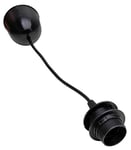 Kopp Pendule à cordon pour abat-jour, support suspendu, suspension avec douille E27 et bague vissée, noir 210205042