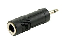 Plugger, adaptateur simple fiche Jack femelle mono 6.35mm vers fiche mini Jack mâle mono 3.5mm. Permet de brancher tous types d’appareils audio. Gamme Easy adoptée par les professionnels de l'audio.