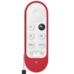 elago GR Silicone Case Compatible with Chromecast with Google TV Voice Remote Case - Premium Silicone, Strap Included (Red)