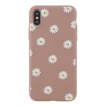 EIDERWOOD iPhone XS Flexibelt Plast Skal - Brun / Blommor