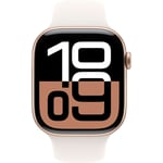 Apple Watch Series 10, Smartwatch (rose gold, Aluminum, 46 mm, Sport Band Pale Pink M/L, cellular)
