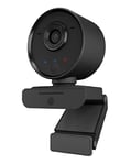 ICY BOX Webcam Full-HD avec KI Autotracking, 1080p, Angle de Vue jusqu'à 350°, WDR, Audio stéréo, 2 Microphones, télécommande, Port USB, Plug&Play, IB-CAM502-HD