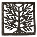 Square Birds in Foliage Recycled Steel