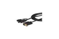 StarTech.com HDMI to VGA Cable - 3 ft / 1m - 1080p - 1920 x 1200 - Active HDMI Cable - Monitor Cable - Computer Cable (HD2VGAMM3) - adapterkabel - HDMI / VGA - 1 m