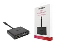 Sitecom CN-363 USB-C to VGA with HDMI Combo Adapter Black
