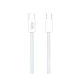 XO Laddkabel - PD 60w - USB-C / USB-C - 1.5m -Android och iPhone Vit