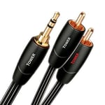 AudioQuest Câble audio 3,5 mm 2 x RCA 3,5 mm Noir – Câbles audio (3,5 mm, 2 x RCA, cuivre, 3 m, noir)