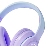 (Purple)Wireless Gaming Headset BT5.2 Connection Soft Ear Cushions With Colorful