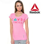 Reebok Crossfit Dt Love Womens Tee Top Pink Work Out Fitness Gym Free Posted