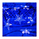 Guirlande Lumineuse Sun Star, Solar Outdoor Fairy Tale Light Solarstar String Light Extérieur étanche (7M 50LED, Bleu)