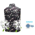 ZWPY Summer Cooling Vest Men Women Air Conditioning Coat Smart Fan Camouflage Waistcoat Refrigeration Clothes,L