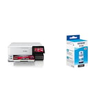 Epson EcoTank ET-8500 Print/Scan/Copy Wi-Fi Photo Ink Tank Printer, With Up To 2 Years Worth Of Ink Included & EcoTank 114 Cyan Genuine Ink Bottle, 70ml