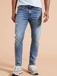 Levi's 512&trade; Slim Taper Fit Jeans - Poolside Dx Cool - Blue, Mid Wash, Size 32, Inside Leg Long, Men