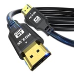 Câble HDMI 5m (HDMI 2.0, 18 Gbit/s 4K@60Hz) Connecteurs plaqués or ultra haut débit, compatible avec Blu-Ray, Playstation, Ordinateur Portable, PS34/5, PC, HDTV