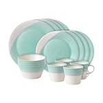 Royal Doulton 1815 40029951 16 Pc Dinnerware Set, Aqua, Porcelain